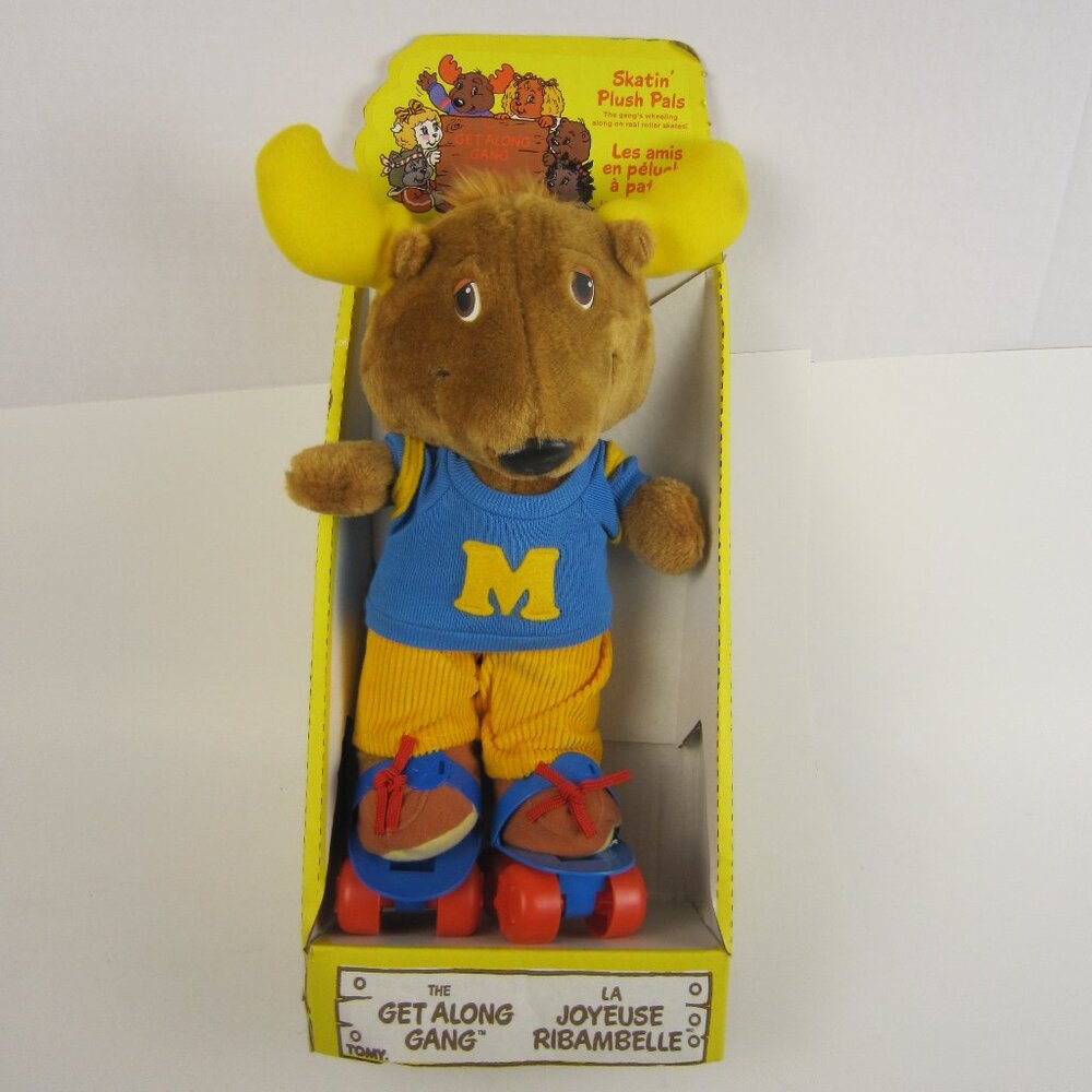 The Get Along Gang Plush Moose with Roller Skates - TOMY 1984 With Box